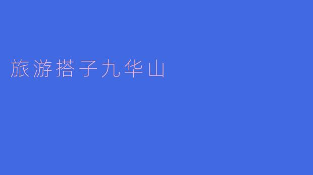 旅游搭子九华山