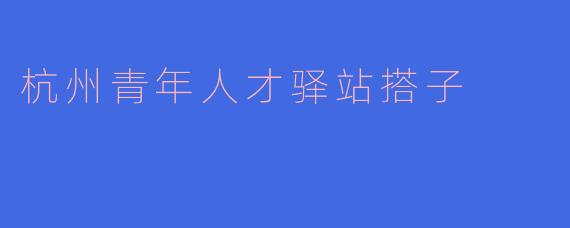 杭州青年人才驿站搭子