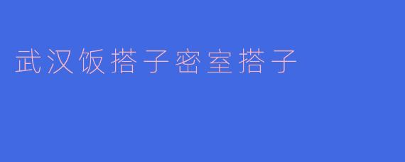 武汉饭搭子密室搭子