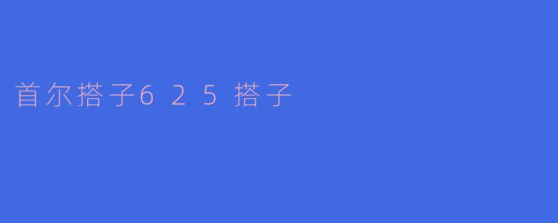 首尔搭子625搭子