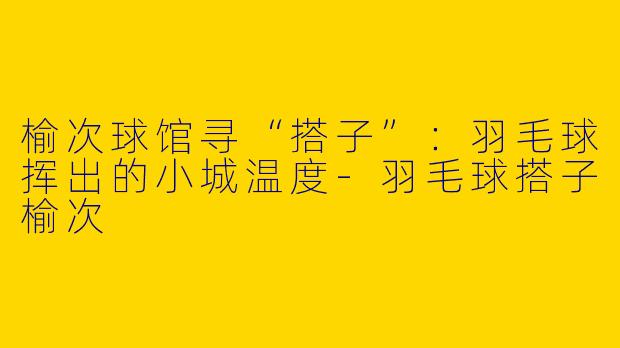 榆次球馆寻“搭子”:羽毛球挥出的小城温度-羽毛球搭子榆次