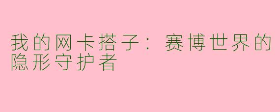 我的网卡搭子:赛博世界的隐形守护者