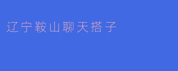 辽宁鞍山聊天搭子