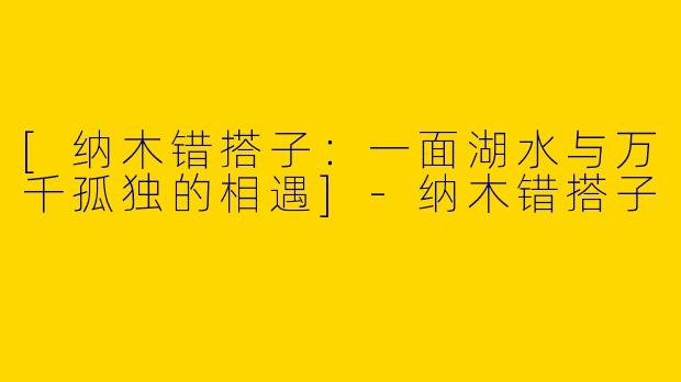 [纳木错搭子：一面湖水与万千孤独的相遇]
