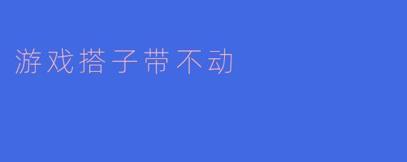 游戏搭子带不动