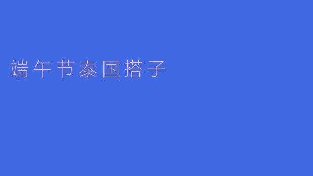 端午节泰国搭子