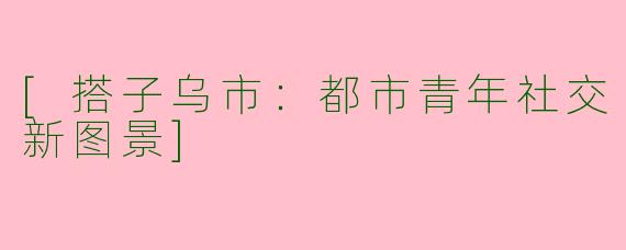 [搭子乌市：都市青年社交新图景]