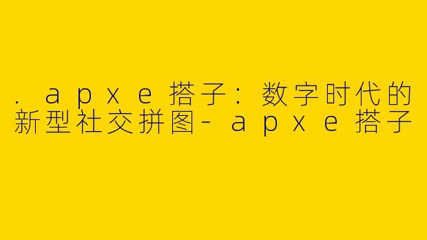 .apxe搭子：数字时代的新型社交拼图-apxe搭子