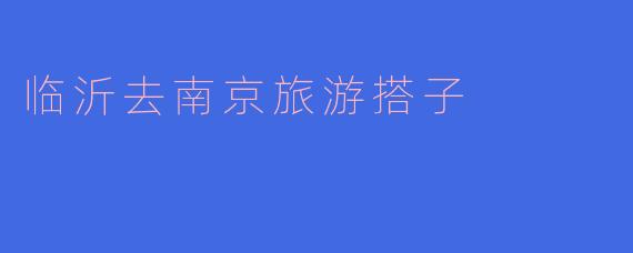 临沂去南京旅游搭子