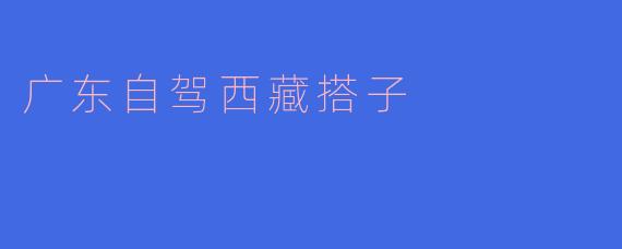 广东出发，西藏自驾寻搭子：跨越山海的心灵征途