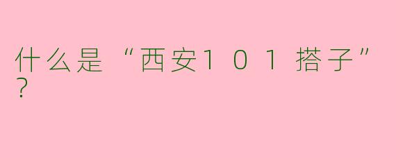 什么是“西安101搭子”？