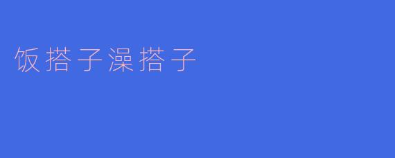 饭搭子澡搭子