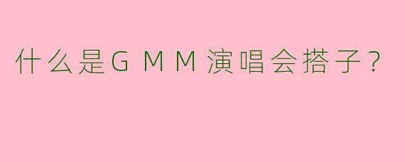 什么是GMM演唱会搭子？