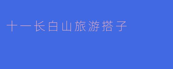 十一长白山旅游搭子