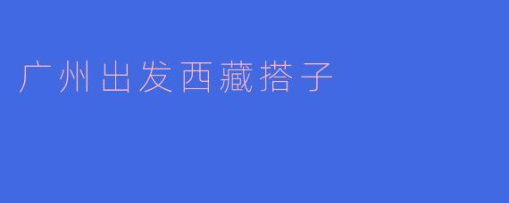 从广州到西藏：寻找旅伴，共赴一场高原的约定