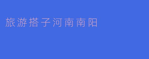 旅游搭子河南南阳