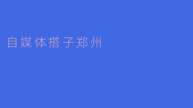 自媒体搭子郑州