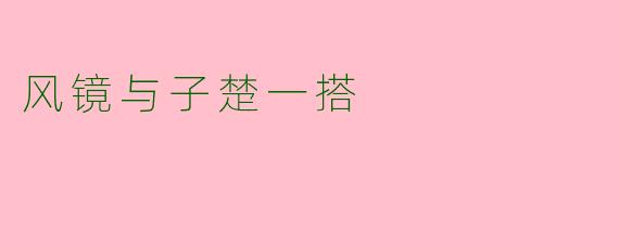 风镜与子楚一搭