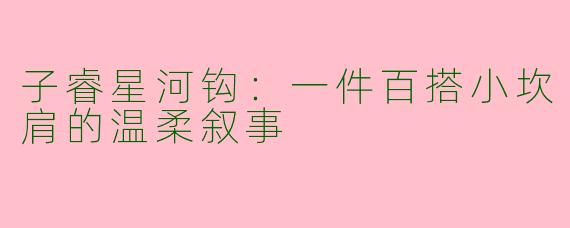 子睿星河钩:一件百搭小坎肩的温柔叙事