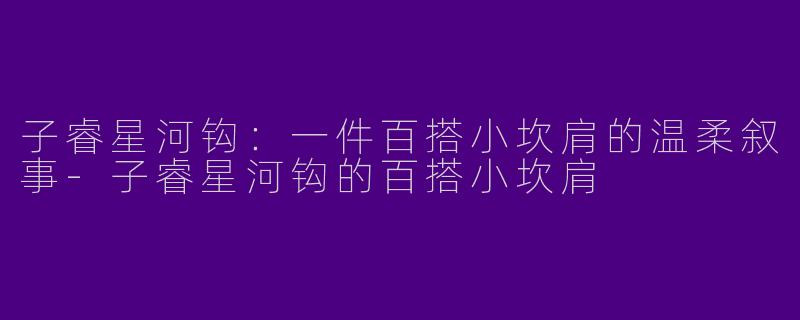 子睿星河钩:一件百搭小坎肩的温柔叙事-子睿星河钩的百搭小坎肩