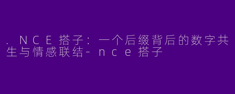 .NCE搭子：一个后缀背后的数字共生与情感联结-nce搭子