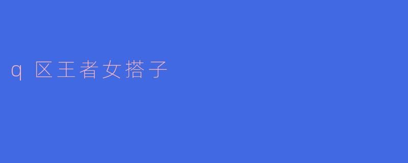 q区王者女搭子