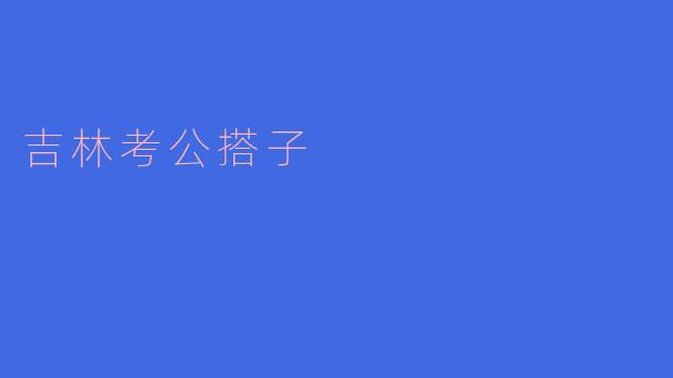 吉林考公搭子
