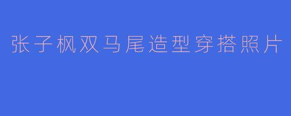 张子枫双马尾造型穿搭照片