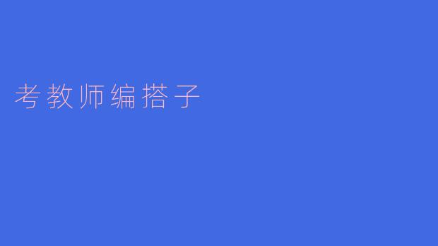 考教师编搭子