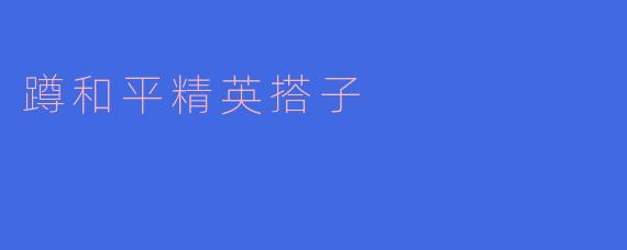蹲和平精英搭子