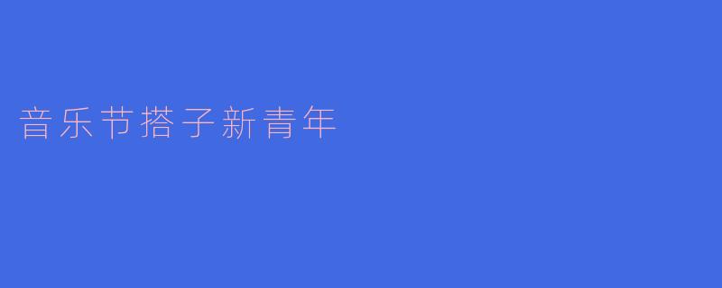 音乐节搭子新青年