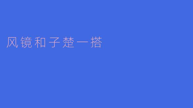 风镜和子楚一搭
