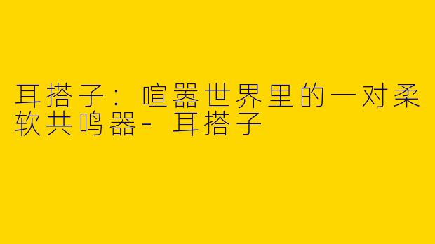 耳搭子：喧嚣世界里的一对柔软共鸣器-耳搭子