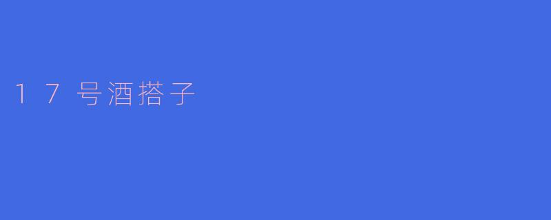 17号酒搭子