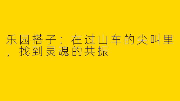 乐园搭子:在过山车的尖叫里,找到灵魂的共振