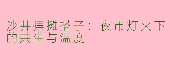 沙井摆摊搭子：夜市灯火下的共生与温度
