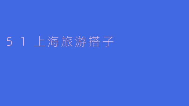 51上海旅游搭子：一场不设限的城市漫游