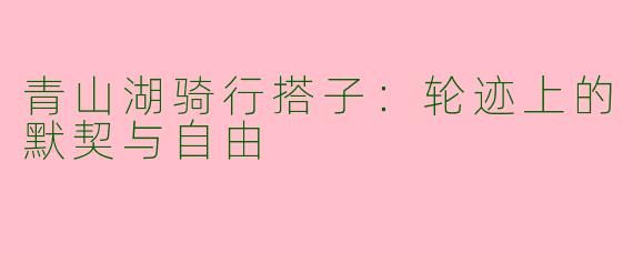 青山湖骑行搭子：轮迹上的默契与自由