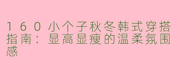 160小个子秋冬韩式穿搭指南:显高显瘦的温柔氛围感