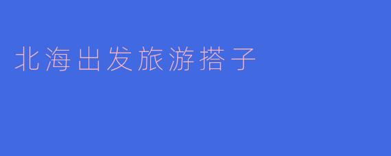北海出发旅游搭子