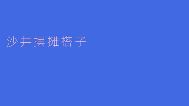 沙井摆摊搭子