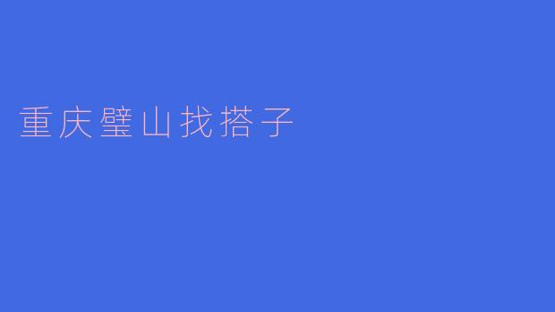 重庆璧山找搭子
