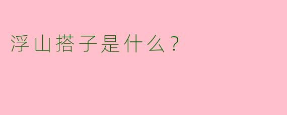 浮山搭子是什么？