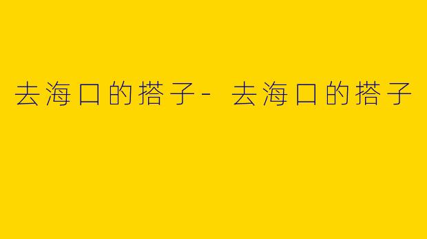 去海口的搭子-去海口的搭子