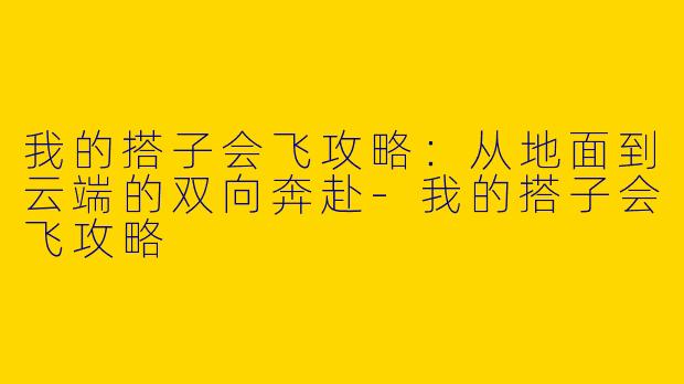 我的搭子会飞攻略：从地面到云端的双向奔赴-我的搭子会飞攻略