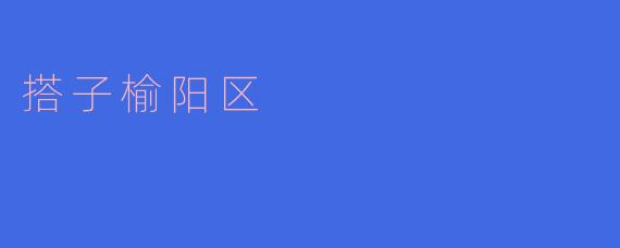 搭子榆阳区