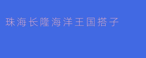 珠海长隆海洋王国搭子