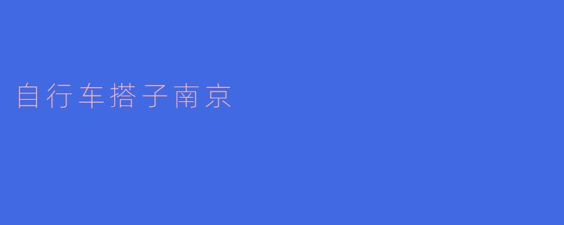 自行车搭子南京