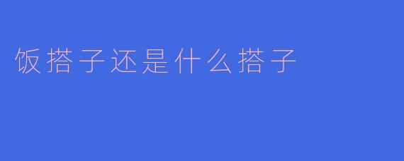 饭搭子还是什么搭子