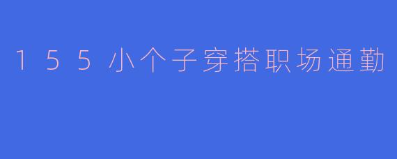 155小个子穿搭职场通勤